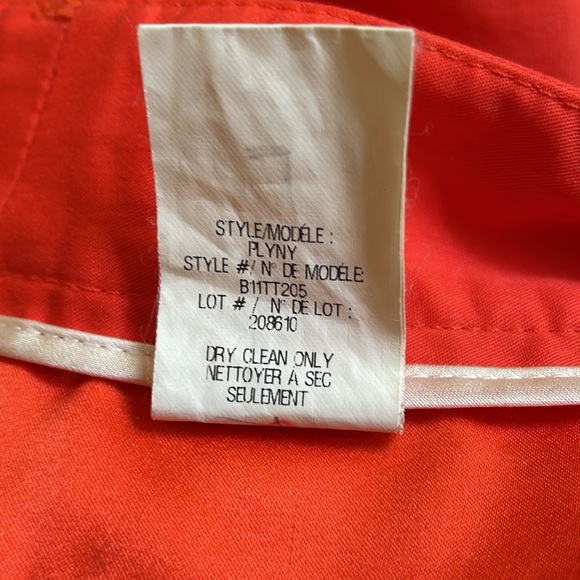 Theyskens’ Theory | Straight Leg Ankle Cropped Dress Slacks Red Orange Size 10 - Picture 8 of 9